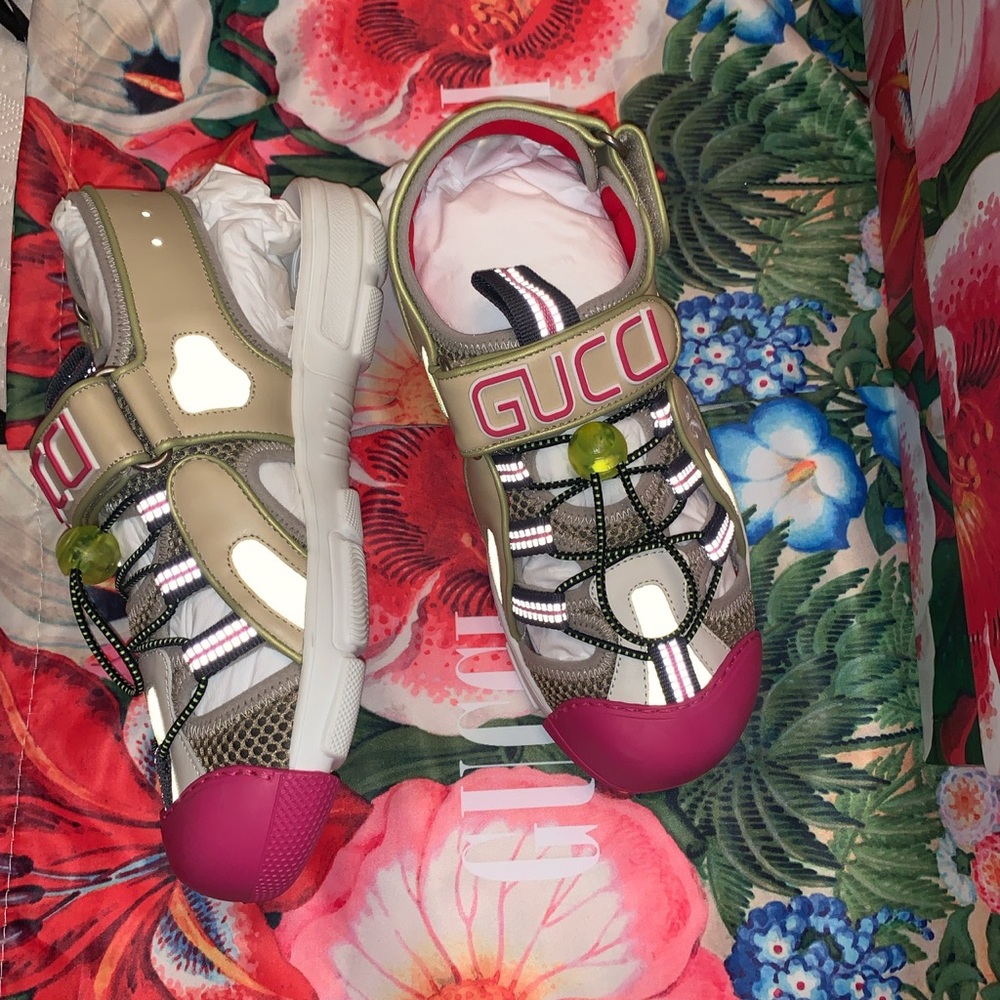 Gucci Leather/Mesh Sandals